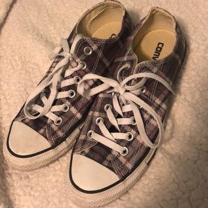 Plaid converse sneakers
